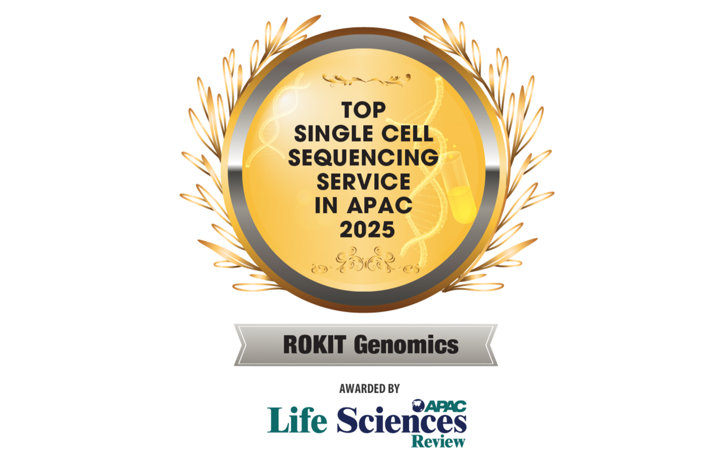 로킷제노믹스의 Top Single Cell Sequencing Service in APAC 2025 선정 이미지
